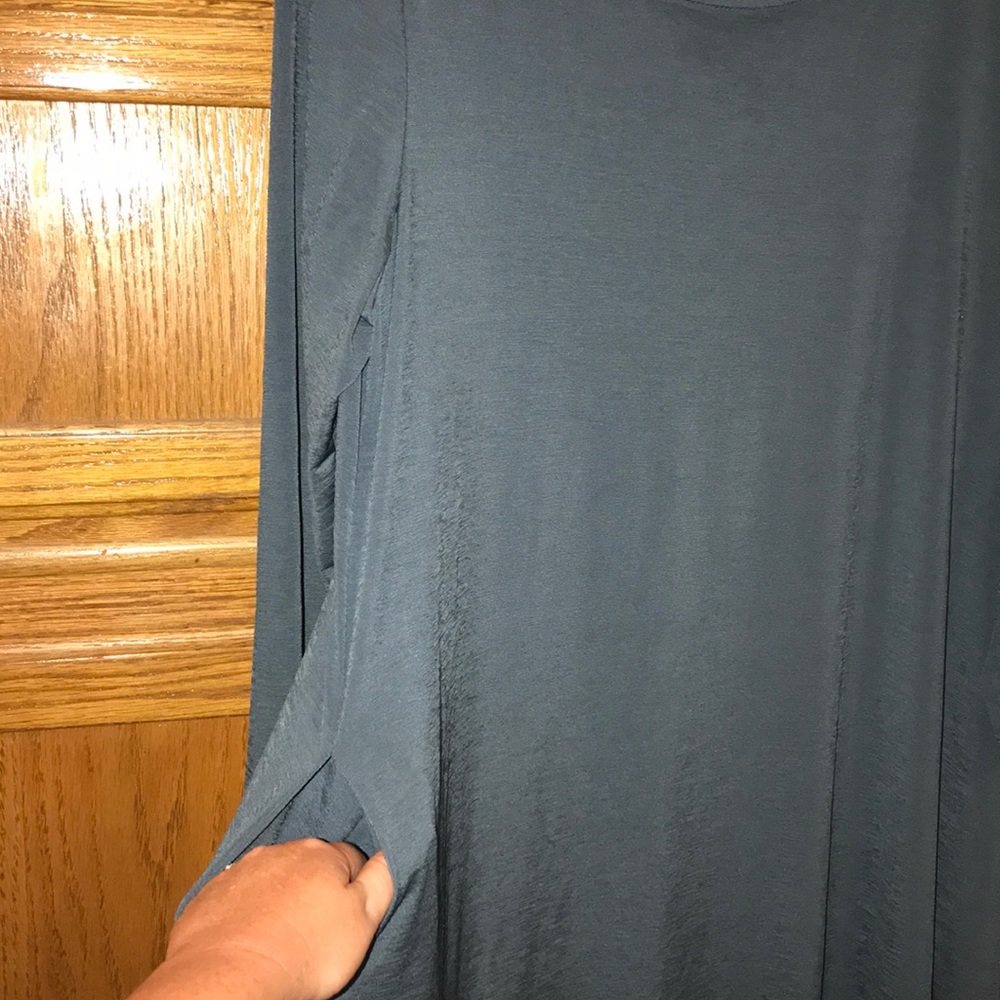 Slate blue dress with pockets - Picture 2 of 5
